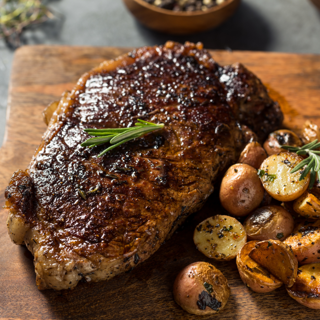 Bodacious NY Strip Marinated with Olive Wood Smoked Olive Oil And Red Apple Balsamic