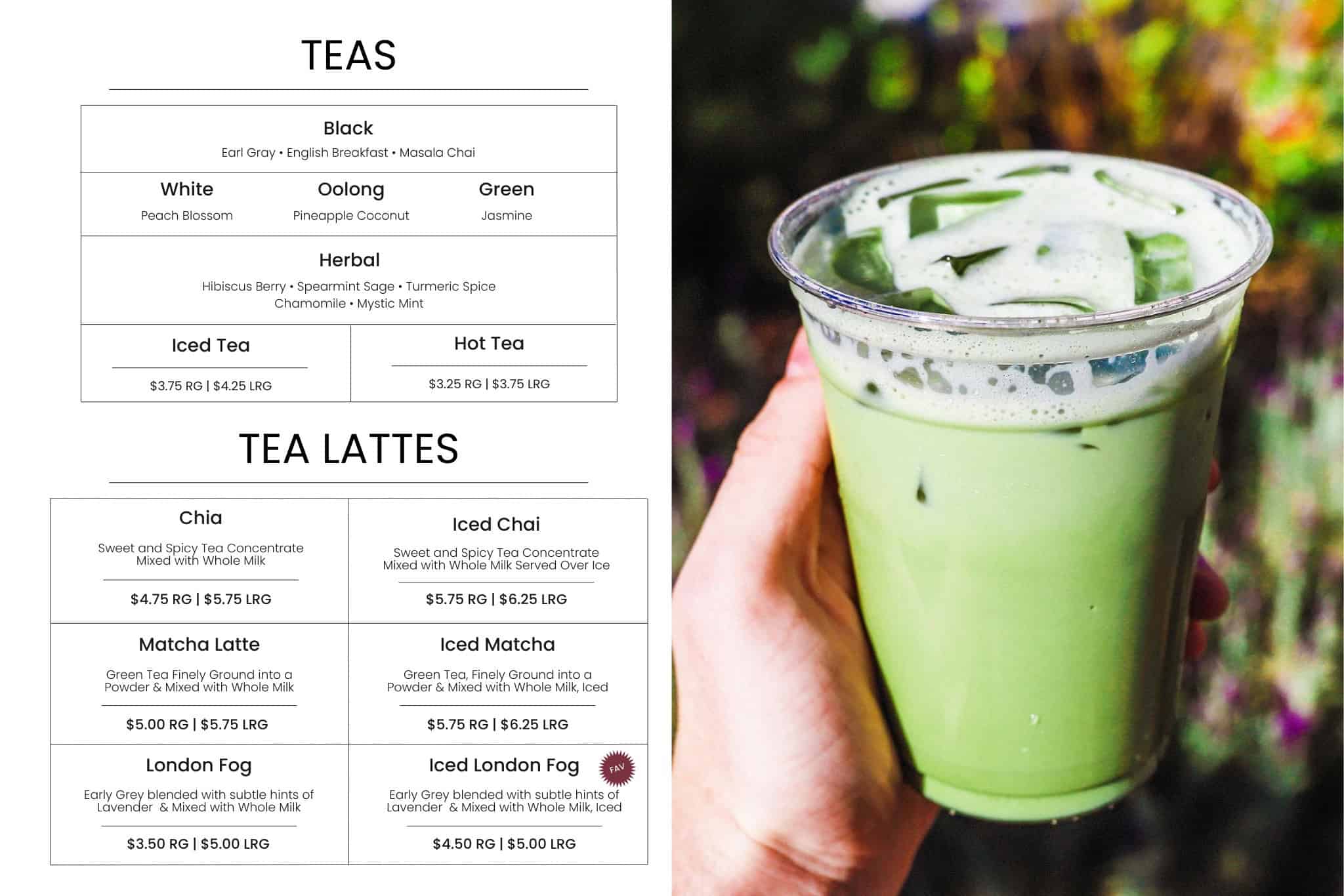 Delicious green tea latte served fresh at Bodacious Shops Café in Janesville, featuring vibrant matcha, creamy milk, and a frothy top, perfect for tea lovers seeking quality beverages.